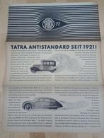 Tatra 77 originele catalogus 1934, Ophalen of Verzenden, Gelezen, Folder