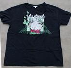 Zwarte anime T-shirt - maat M, Kleding | Dames, T-shirts, Maat 38/40 (M), Zwart, Ophalen of Verzenden, Zo goed als nieuw