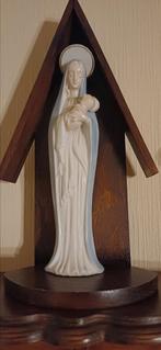 Beeldje heilige Maria met houten schrijn hoogte beeld 23 cm, Antiek en Kunst, Ophalen
