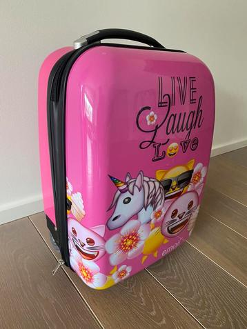 Koffer unicorn en emoji roze nieuw 
