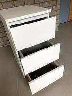 Witte ladekast (Malm van Ikea), Huis en Inrichting, Ophalen, Minder dan 50 cm, Zo goed als nieuw, 3 of 4 laden