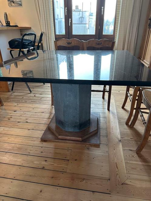 Table en marbre noir, Huis en Inrichting, Tafels | Eettafels, Zo goed als nieuw, Ophalen