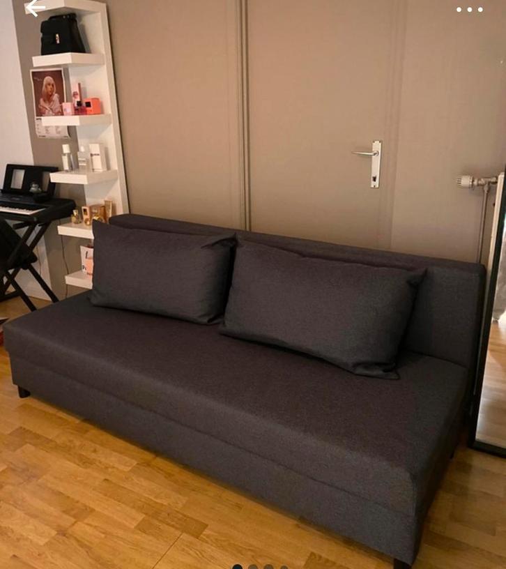 Zetelbed, donkergrijs., Huis en Inrichting, Slaapkamer | Slaapbanken, Zo goed als nieuw, Overige maten, 190 cm of minder, Twijfelaar