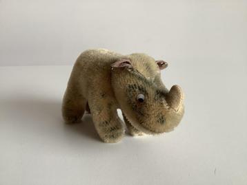 Rhinocéros Steiff vintage « Nosy » avec bouton, Enlèvement ou Envoi