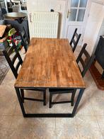 Eettafel met 4 stoelen, Ophalen, Gebruikt, 4 tot 6 stoelen