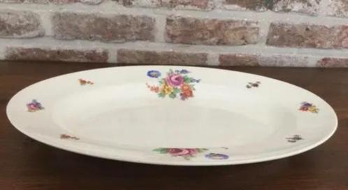 Extra Grote Ovale Keramische Schotel Petrus Regout Pioenroos, Antiek en Kunst, Antiek | Keramiek en Aardewerk, Ophalen