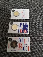 3 x 2 Euros Commémorative France Recherche Médicale Coincard, 2 euros, Série, Enlèvement ou Envoi, France
