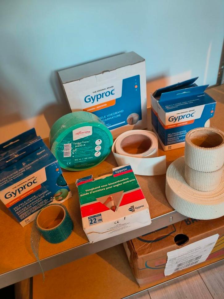 Gyproc voegband en andere spullen, Doe-het-zelf en Bouw, Isolatie en Afdichting, Zo goed als nieuw, Ophalen of Verzenden