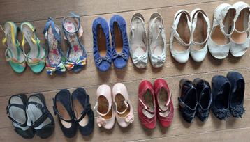 Lot de 12 paires de chaussures pour femmes - très bon état !