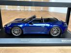 Porsche 911 992 4S Cabriolet blauw 1:18 Minichamps cabrio, Ophalen of Verzenden, Nieuw, Auto, MiniChamps