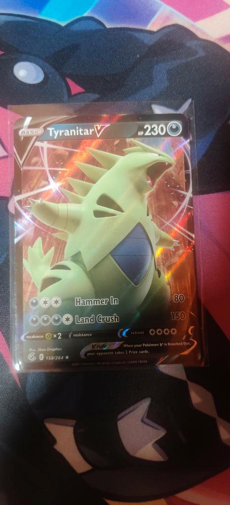 Tyranitar V #158 Pokemon Kaart, Hobby en Vrije tijd, Verzamelkaartspellen | Pokémon, Zo goed als nieuw, Losse kaart, Ophalen