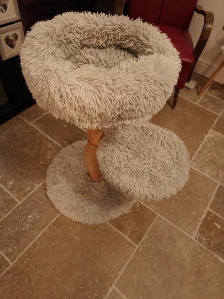 Kattentoren met 2 niveaus, Dieren en Toebehoren, Katten-accessoires, Zo goed als nieuw, Ophalen