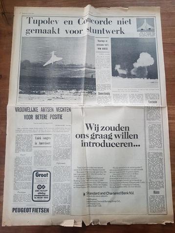 VLIEGTUIGEN Foto's ramp met Tupolev 144 (krant 1973)