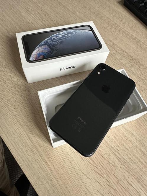 iPhone XR 128GB Zwart, Télécoms, Téléphonie mobile | Apple iPhone, Utilisé, 128 GB, Sans abonnement, Sans simlock, iPhone XR, Noir