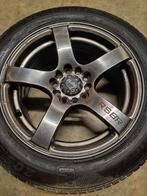 4 velgen met winterbanden, Enlèvement, Pneus hiver, Pneus et Jantes