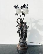 Art Nouveau 1900 stijl lamp na Auguste Moreau, Ophalen of Verzenden, Zo goed als nieuw, Glas, Art Nouveau