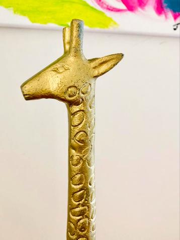  Splendide grande statuette girafe dorée. Majestueuse ! beschikbaar voor biedingen
