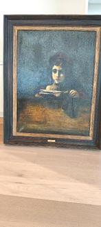 Olieverf kopie schilderij Rembrandt, Antiek en Kunst, Ophalen