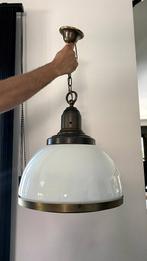 Vintage luster / luchter, zeer knappe staat, Huis en Inrichting, Lampen | Kroonluchters, Ophalen, Zo goed als nieuw, Glas
