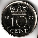 Nederland : 10 Cent 1975  KM#182  Ref 14103, Postzegels en Munten, Ophalen of Verzenden, Koningin Juliana, 10 cent, Losse munt