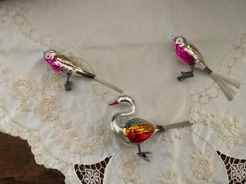 Glazen kerstbal vogels met clip beschikbaar voor biedingen