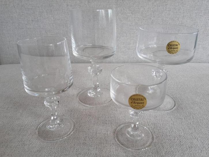 Cristal d'Arques Durand Vendome Uni kristallen glazen, Verzamelen, Glas en Drinkglazen, Zo goed als nieuw, Ophalen of Verzenden