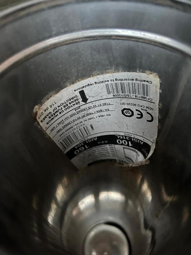 Dubbelwandige rookkanaal afvoerbuis DINAK DW (100-160), Doe-het-zelf en Bouw, Buizen en Afvoer, Zo goed als nieuw, Afvoer, Inox