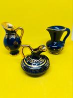 Ensemble de vases miniatures Limoges/cobalt 6 cm, Enlèvement ou Envoi