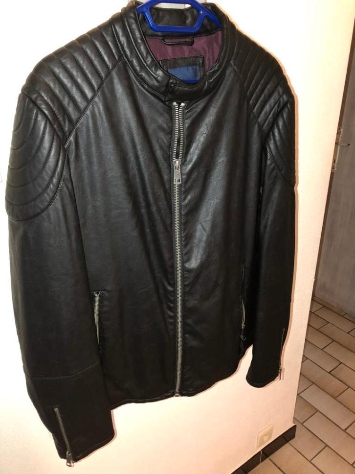 Prachtige jas van zeer zacht kunstleer, Kleding | Heren, Jassen | Winter, Nieuw, Maat 56/58 (XL), Zwart, Ophalen