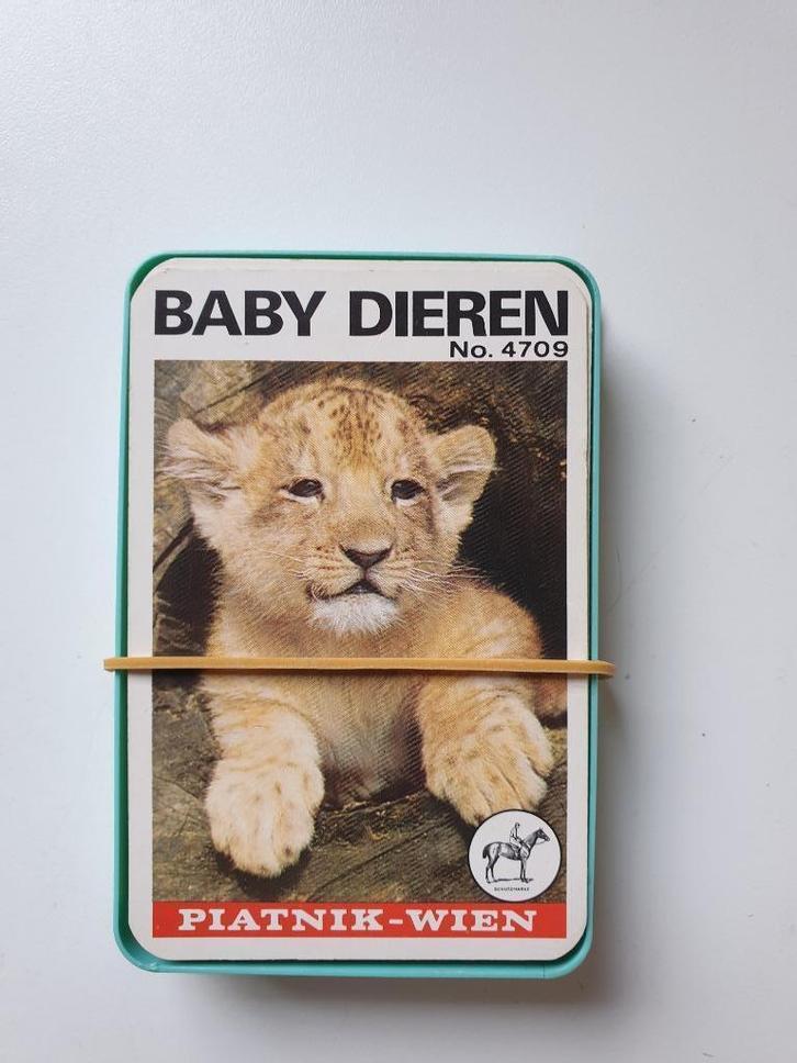 Kwartet BABY DIEREN Piatnik-Wien Spielkarten 4709 volledig, Verzamelen, Speelkaarten, Jokers en Kwartetten, Gebruikt, Kwartet(ten)