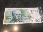 België bankbiljet 5000 Frank type Gezelle, Ophalen of Verzenden