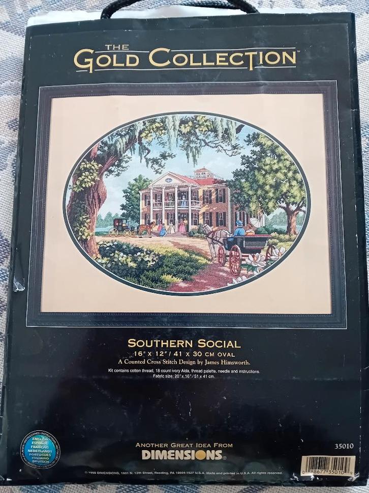 Borduurpakket Southern Social van Dimensions Gold, Hobby & Loisirs créatifs, Broderie & Machines à broder, Neuf, Set à broder