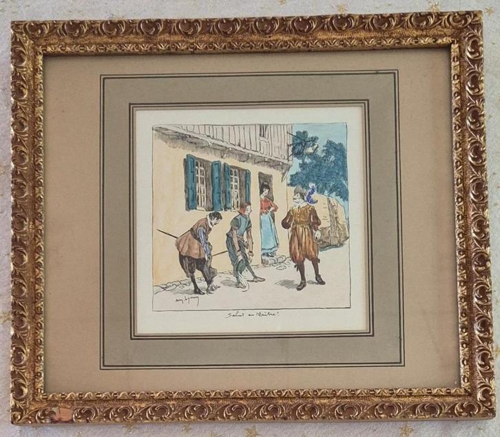 Deux oeuvres d' Amédée Lynen datant de 1917., Antiek en Kunst, Kunst | Schilderijen | Klassiek, Ophalen of Verzenden