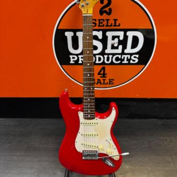 Fender Squier - Fiesta Red | Met fender singlecoils SRV, Musique & Instruments, Enlèvement ou Envoi, Comme neuf, Semi-solid body