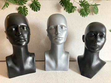 Mannequin poppen hoofd, plastic 3 types (keuze) 