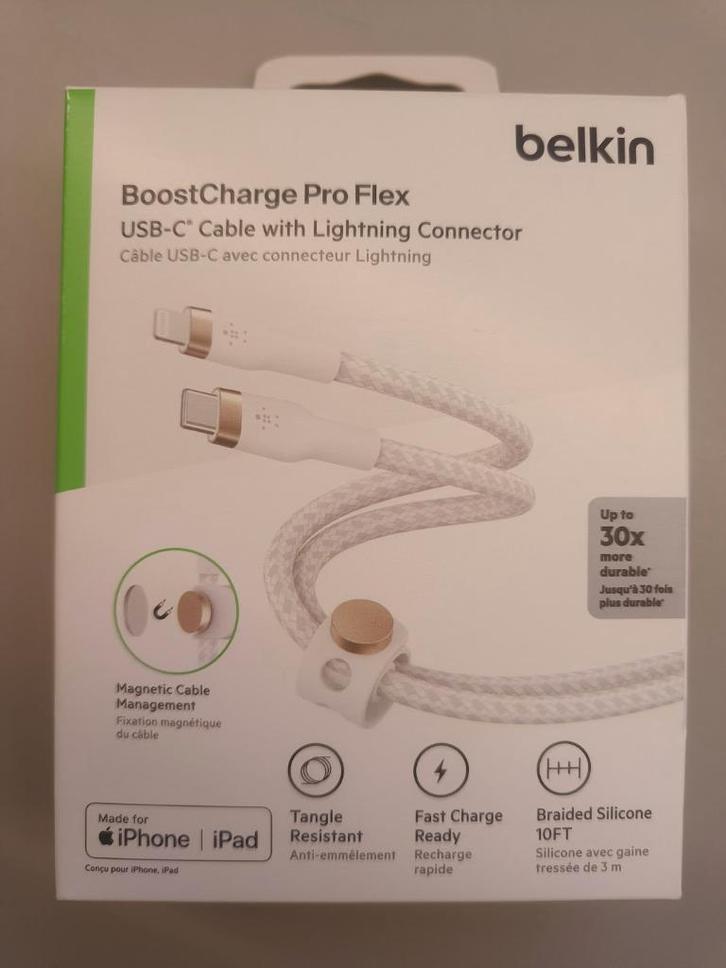 USB-C 3 Meter met Lightning Connector, Telecommunicatie, Mobiele telefoons | Oordopjes, Nieuw, Ophalen of Verzenden