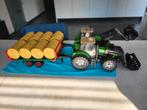 Bruder Deutz Fahr tractor met aanhangwagen en hooibalen. 2x, Kinderen en Baby's, Ophalen of Verzenden, Zo goed als nieuw