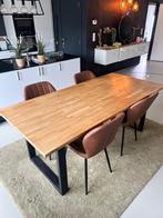 Eettafel met 4 stoelen, Huis en Inrichting, Tafels | Eettafels, Ophalen, 50 tot 100 cm, Zo goed als nieuw, 150 tot 200 cm
