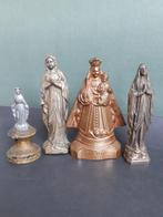 4 oude religieuze Madonnabeeldjes