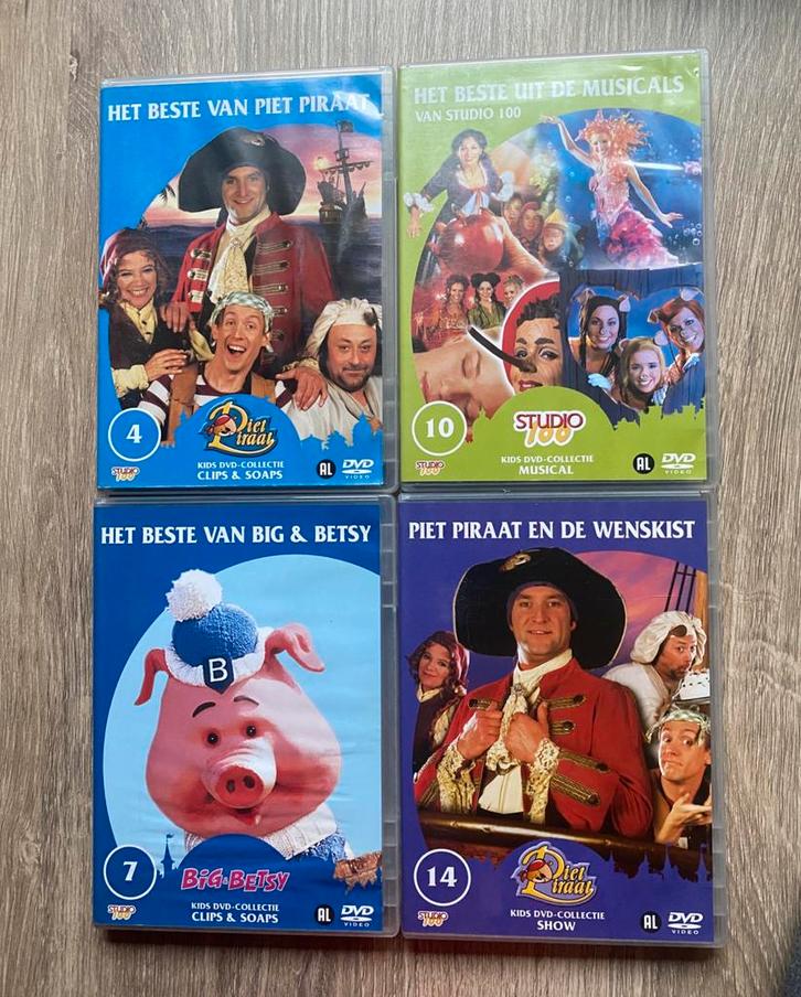 🔥 Piet piraat 2x, studio 100 optreden en Big en Betsy, Cd's en Dvd's, Dvd's | Kinderen en Jeugd, Zo goed als nieuw, Ophalen of Verzenden