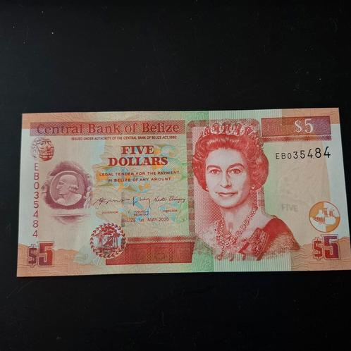 ### Belize 5 dollar 2020 ###, Postzegels en Munten, Bankbiljetten | Amerika, Ophalen of Verzenden