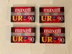 4 audiocassettes Maxell UR 90 nieuw en sealed, 2 t/m 25 bandjes, Ophalen of Verzenden, Onbespeeld, Nieuw in verpakking