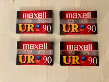 4 audiocassettes Maxell UR 90 nieuw en sealed