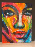 Origineel abstract vrij groot kleurrijk schilderij Mk Art, Antiek en Kunst, Ophalen