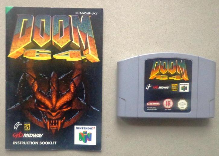 Doom voor de Nintendo 64 + boekje, Games en Spelcomputers, Games | Nintendo 64, Gebruikt, Shooter, 1 speler, Vanaf 16 jaar, Ophalen of Verzenden