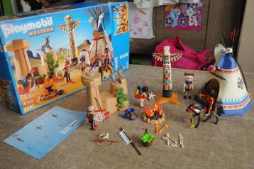 playmobil 5247 indianenkamp / indianendorp met doos