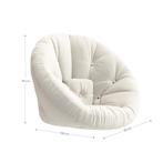 Fauteuil futon convertible Karup design Nido blanc, 75 à 100 cm, Comme neuf, Enlèvement, 75 à 100 cm