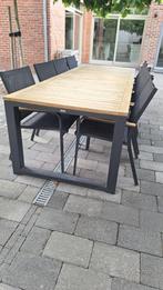 Tuinset eikenblad met aluminium onderstel 8 personen, Tuin en Terras, Ophalen, Aluminium, Tuinset, Eettafel