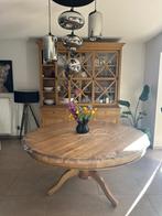 Eiken buffetkast, eiken ronde tafel, eiken salontafel, Ophalen, Zo goed als nieuw, Eikenhout, Met deur(en)