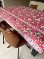 Vintage rood tafelkleed Kerst, Ophalen of Verzenden, Gebruikt, Rechthoek, Binnen